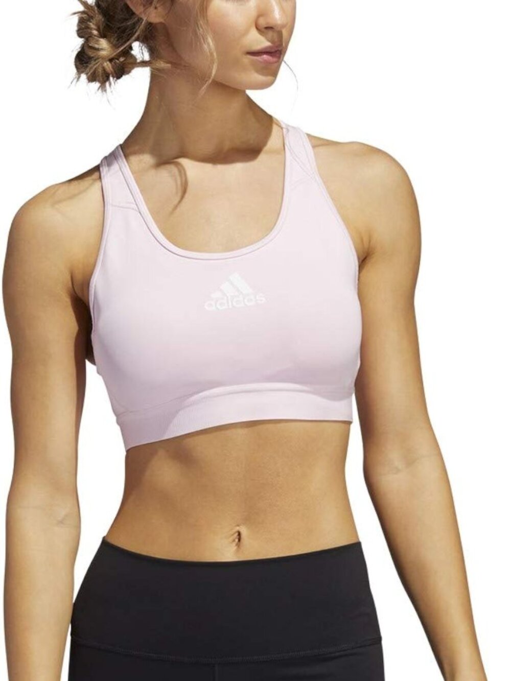 adidas Womens Plus Size Don't Rest Alphaskin Padded Sports Bra Color Clear Pink